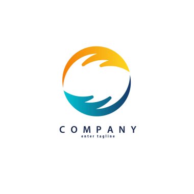 hands giving and hand receive logo logo template design