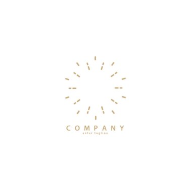 Golden ray Icon Logo Design Element