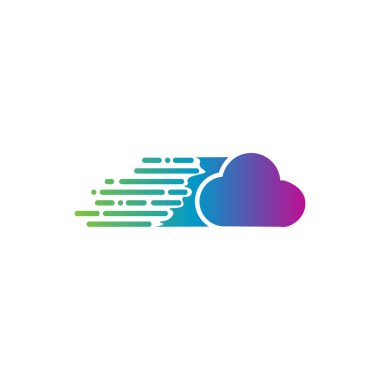 cloud logo creative design template elements fast cloud concept