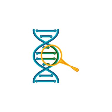Look for DNA Icon Logo Design Elements. 3D concept