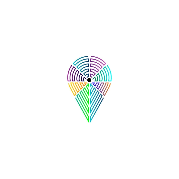 Vector Illustration Map Pin Logo Elements — 图库矢量图片
