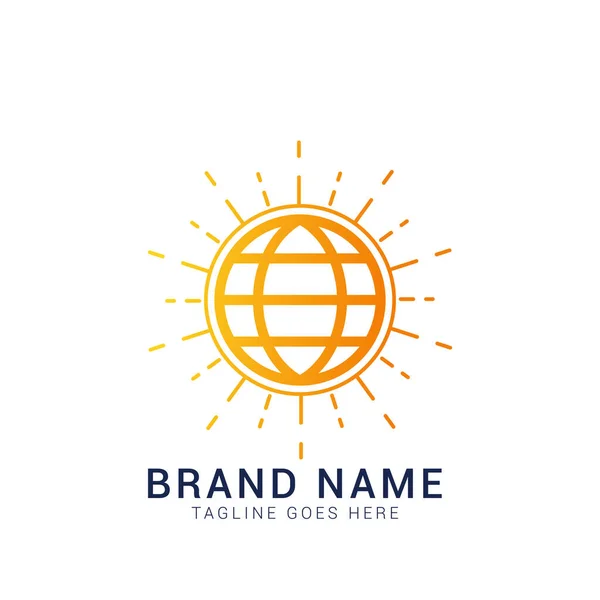 Sharing Global Icon Logo Design Element White Background Isolated — Vetor de Stock