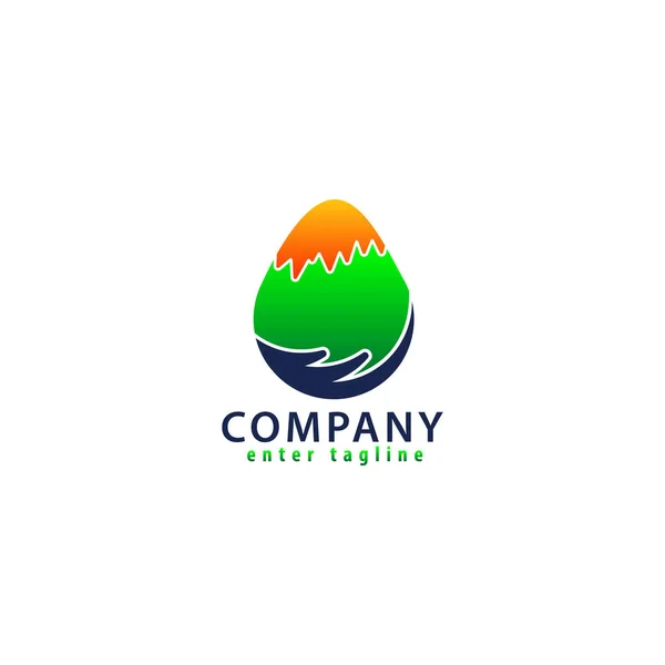 Egg Hand Logo Design Elements — Wektor stockowy