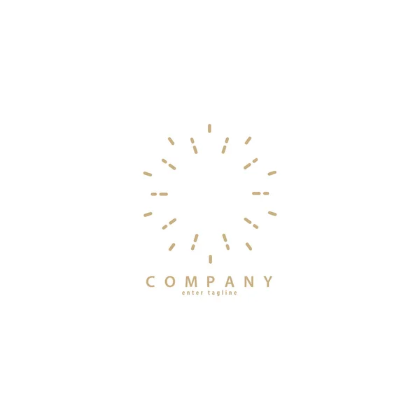 Golden Ray Icon Logo Design Element — Vector de stock
