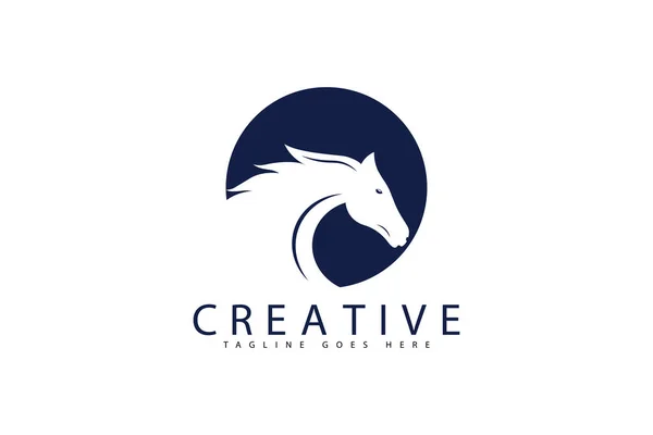 Логотип Голови Horse Колі Символ Голови Тварин — стоковий вектор
