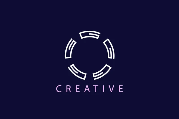 Letter Logo Design Circular Style — Vettoriale Stock