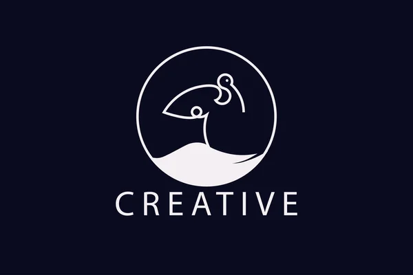 Logo Template Design White Ibis — Stockvektor