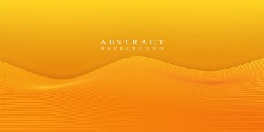 Sarı ve mavi arkaplan pankart tasarımı Dalgaların Vektör çizimi.