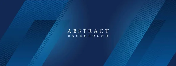 Banner Azul Escuro Abstrato Com Linhas Sombreamento Design Gradiente Minimalista — Vetor de Stock