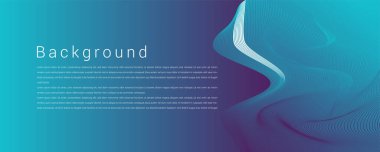 Dalga kombinasyonlu yumuşak renk gradyan pankart tasarımı