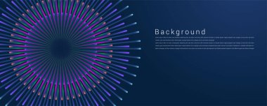 Koyu mavi arka plan. Modern çizgi çizgileri eğri soyut sunum arkaplanı