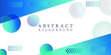 Soyut mavi eğimli dalgalı pankart tasarımı. sıvı elementler kullanarak daire