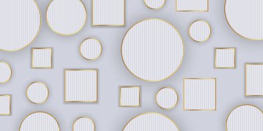 Çember duvar dokusu ve arkaplan için modern beyaz kare gölgeleme