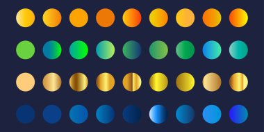 İnce ve lüks renklere sahip gradyan renk koleksiyonu