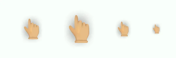 Hand Mit Zeigefinger Illustration Stil — Stockvektor