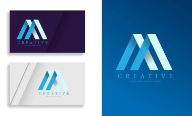 Vector Logo clean. letter M styled property Design Template Element