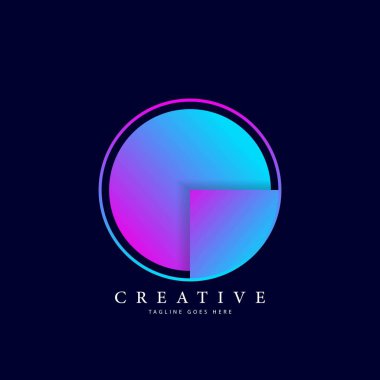 Şirket logonuz için vektör tasarım unsurları, soyut mavi simge. Modern logotipe, iş dünyası şablonu.