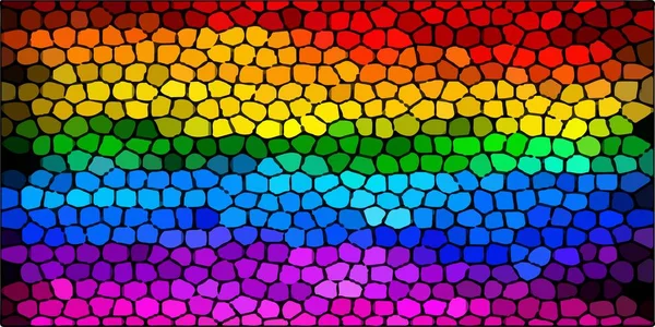 Holicat Rainbow Colorful Supply Shard Banner Isolated Dark Black Wide — Vector de stock