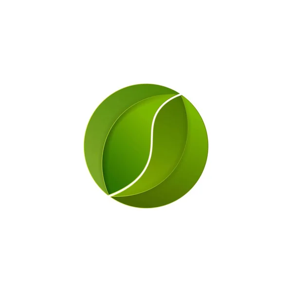 Піктограма Зеленого Листя Логотип Екологічної Сфери Векторні Елементи Екологічного Банера — стоковий вектор