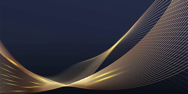 Abstract Gold Blue Lines Background Vector Illustrations Designs Лицензионные Стоковые Иллюстрации