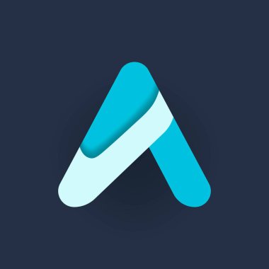 İlk harf A logo vektör tasarım şablonu