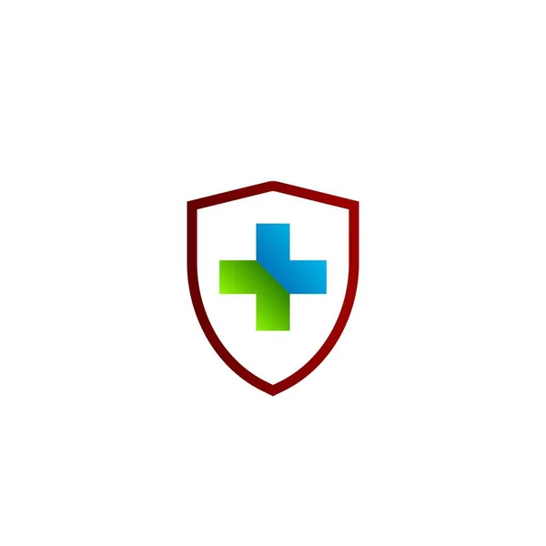 Medical Logo Modern Healthcare Symbol Pharmacy Icon Green Blue Motion — Image vectorielle