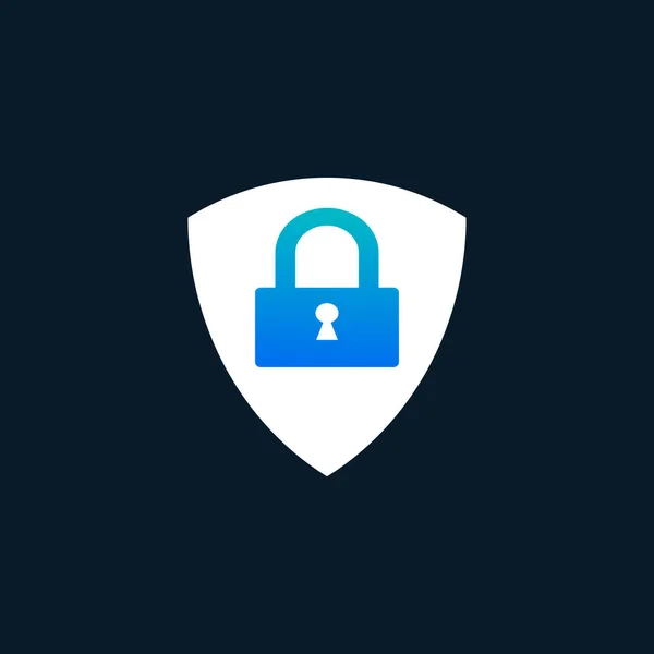 Shield Icon Lock Icon Abstract Security Vector Icon Illustration Isolated — Image vectorielle