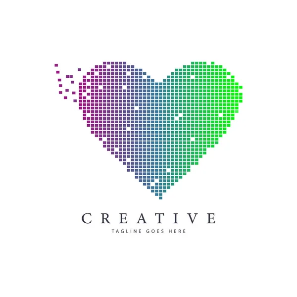 Heart Logo Design Vector Template Valentine Day Love Symbol Cardiology — Διανυσματικό Αρχείο