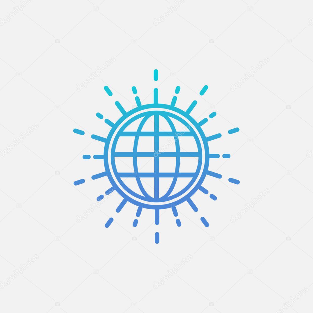 Sharing Global Icon Logo Design Element ray concept