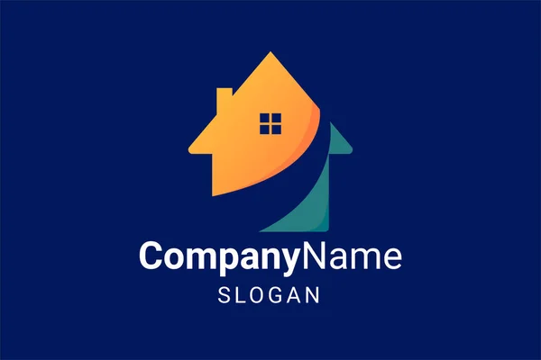 Real Estate Logo Design Template — Stock Vector