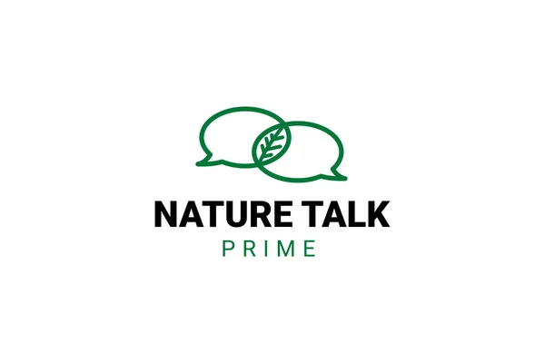 Modèle Conception Logo Art Talk Nature Line — Image vectorielle