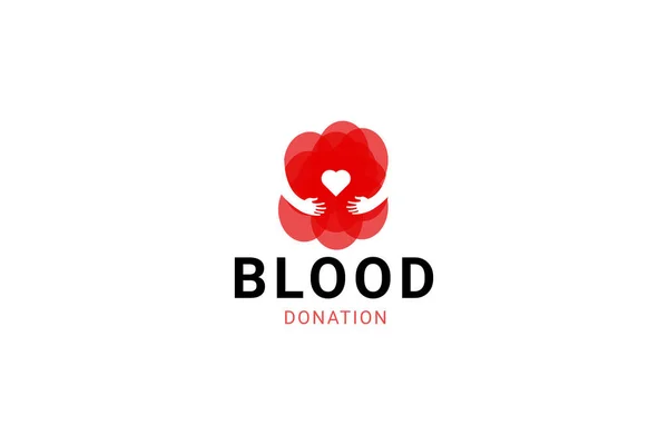 Blood Donor Logo Design Template — Stock Vector