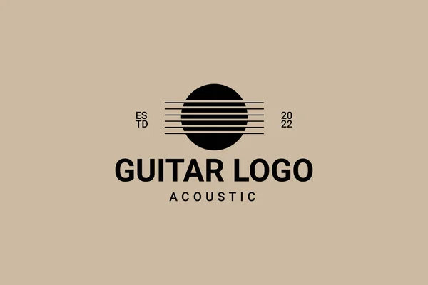 Modèle Conception Logo Classique Guitare — Image vectorielle