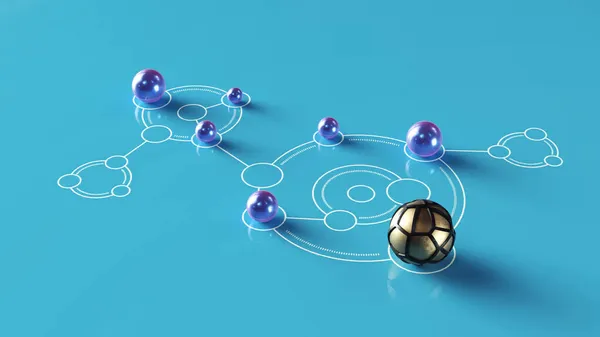 Netwerk Getekend Verschillende Sferen Teambuilding Connecties Concept Dit Een Weergave — Stockfoto