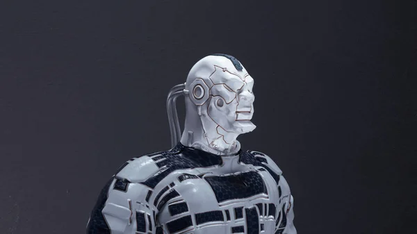 Cyborg Futuristic Background Sci Artificial Intelligence Concept Render Illustration — 图库照片