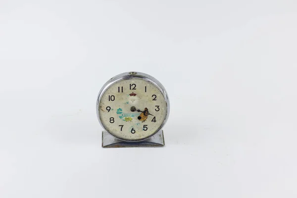 Old Vintage Clock White Background — Stock Photo, Image