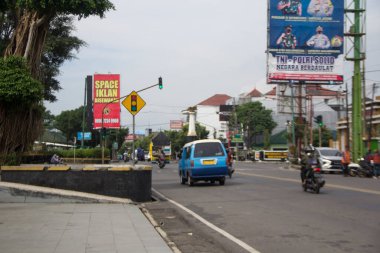 Endonezya 'nın Banjarnegara şehrinin manzarası