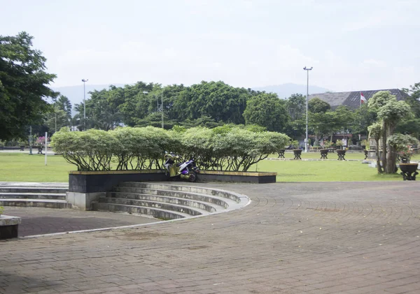 Miasto Parku Latem Indonezji Miasto Banjarnegara — Zdjęcie stockowe