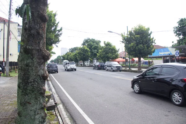 Straße Der Stadt Banjarnegara Indonesien — Stockfoto