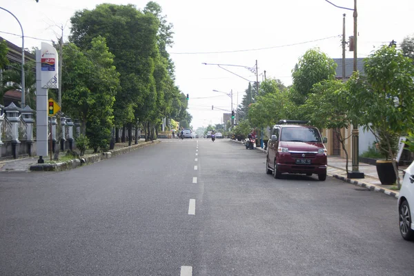 Road Middle City Banjarnegara — стоковое фото