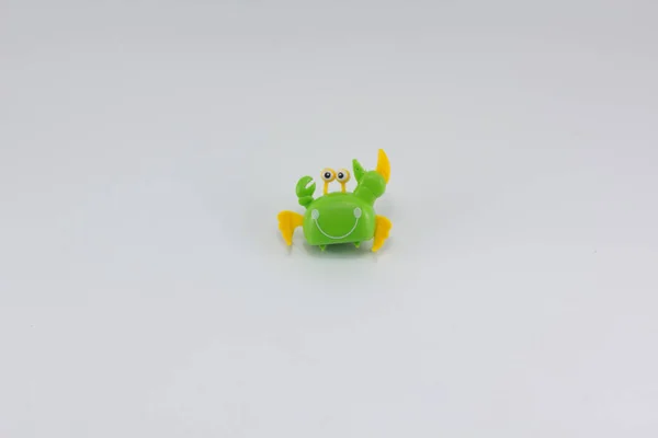 Toy Crab Made Plastic Isolated White Background — Stock Photo, Image