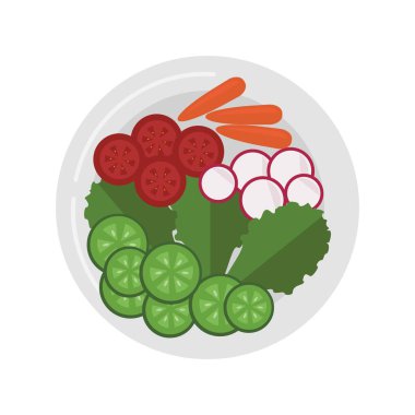 Sebzeli tabak sağlıklı besin taşıyıcısı izole