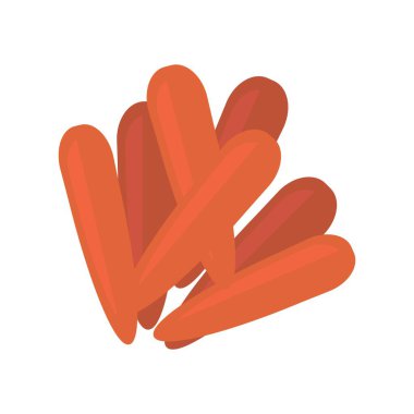 Havuç sağlıklı besin vektörü nesnesi izole.