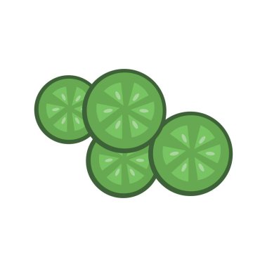 Salatalık taze gıda vektörü nesnesi izole edildi.