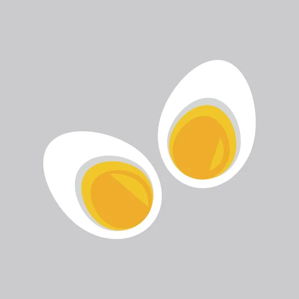 Βραστό Αυγό Υγιή Τροφίμων Διανυσματικό Αντικείμενο Απομονωμένο — Διανυσματικό Αρχείο