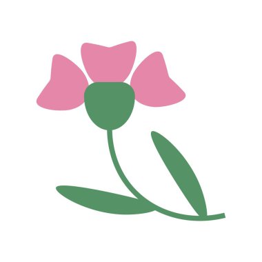 Çiçek vektörü izole edildi. düz biçim.