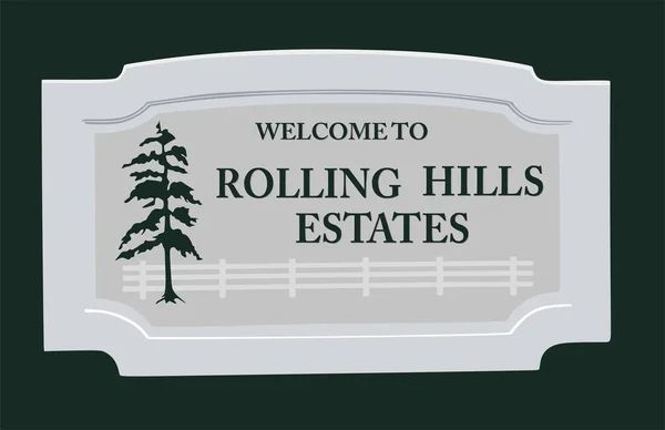 Welcome Rolling Hills Estates — Vector de stock
