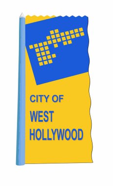 Batı Hollywood tabelasına hoş geldiniz. Kaliforniya.