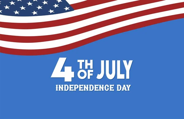 Juli Självständighetsdag Blå Bakgrund Och Amerikansk Flagga — Stock vektor