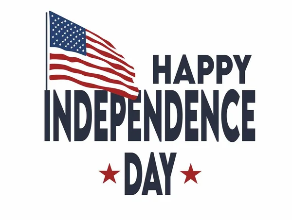 Šťastný Den Nezávislosti Americkou Vlajkou — Stockový vektor
